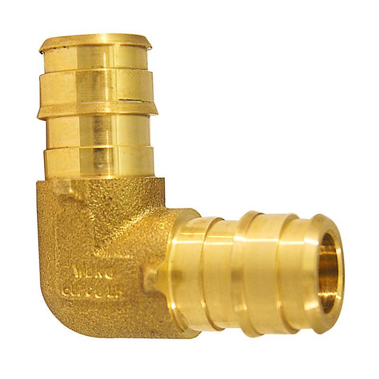 Apollo PEX-A 1/2 in. Expansion PEX in to T X 1/2 in. D Barb  Brass 90 Degree Elbow (Pack of 50)