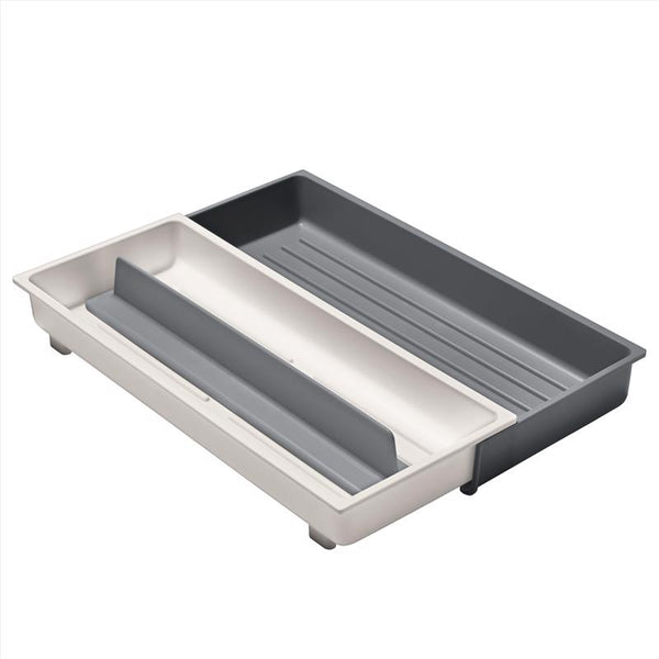 Organizador de cajones ajustable de plástico OXO, 7.5 in. H X 16.5 in. W X 2.55 in. D