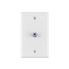 Leviton White Plastic Coax/Phone Telephone/Video Wall Plate 1 pk