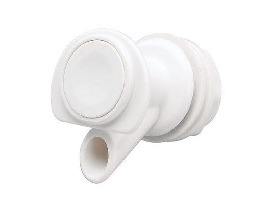 Igloo Plastic White Replacement Spigot 10 Capacity, 5.75 H x 3.88 D x 1.38 W in. with Gasketed Nut