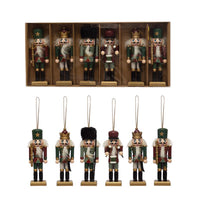 Creative Co-Op Tinsel & Trim Multicolored Nutcracker Ornament 12.6 in. (Pack of 8)