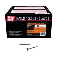 Grip-Rite 1-5/8 in. Drywall Phosphate-Coated Steel Nail Flat 50 lb.