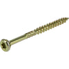 Hillman Power Pro No. 9 X 2-1/2 in. L Star Yellow Zinc Wood Screws 1 lb 100 pk