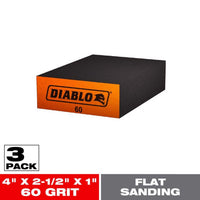Diablo 4 in. L X 2-1/2 in. W X 1 in. 60 Grit Medium Flat Surface Sanding Sponge