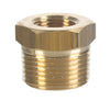 JMF 1/2 in. MPT x 3/8 in. Dia. FPT Yellow Brass Hex Bushing (Pack of 10)