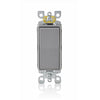 Leviton Decora 15 amps Single Pole Rocker AC Quiet Switch Gray 1 pk