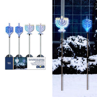 Alpine Iridescent Menorah/Dreidel Stake Pathway Decor (Pack of 20)