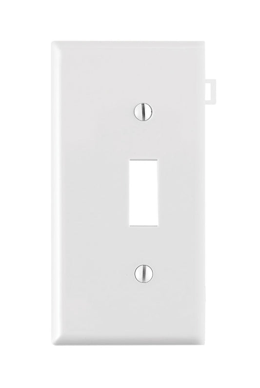 Leviton White 1 gang Thermoplastic Nylon Toggle Sectional End Wall Plate 1 pk