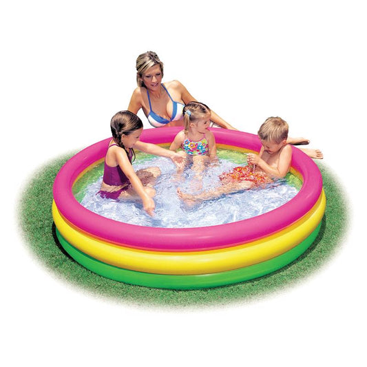 Intex Sunset Glow Multicolor Plastic 73 gal. Water Capacity Round Inflatable Pool 3 H x 5 Dia. ft.