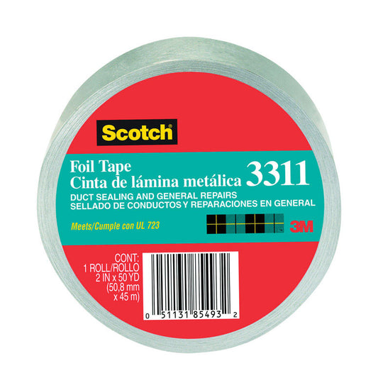 3M Scotch 2 in. W X 50 yd L Foil Tape Silver