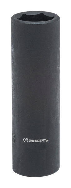 Dado de impacto profundo de 6 puntas métrico de 17 mm x 1/2 pulg., en forma de media luna, 1 pieza