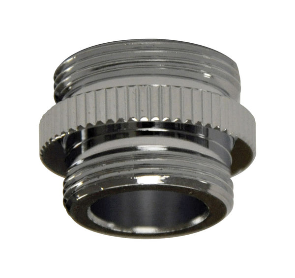 Adaptador para lavavajillas cromado Danco con rosca macho de 3/8 pulg.-18 IPS x macho de 55/64 pulg.-27