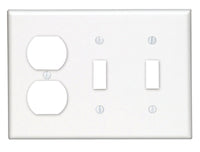 Leviton White 3 gang Thermoset Plastic Duplex/Toggle Wall Plate 1 pk - Open Box