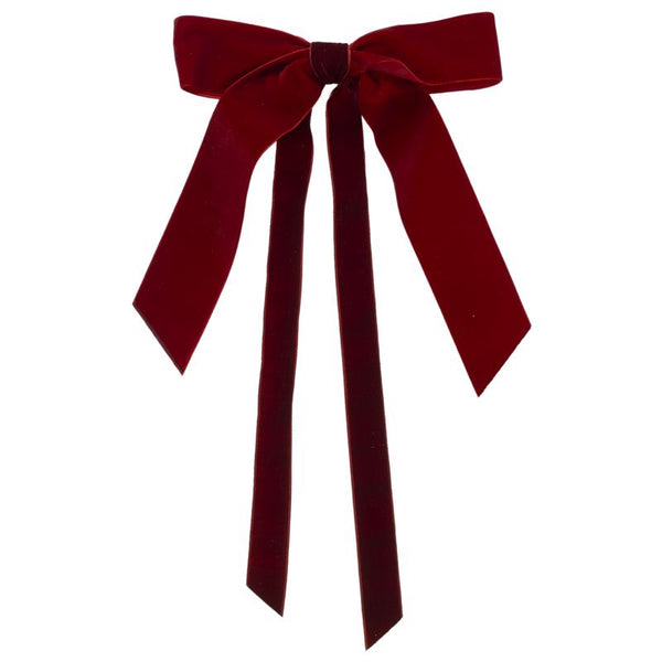 Dyno Red S/4 Velvet Double Tail Christmas Bow (Pack of 12)