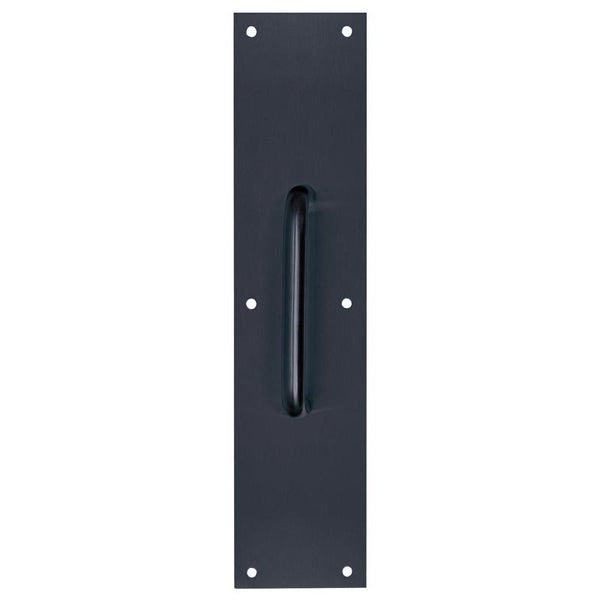 Placa de extracción de acero inoxidable negro mate de 15 pulgadas de largo