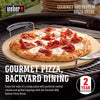 Weber 14" Cordierite Pizza Grilling Stone Gourmet BBQ System Compatible Crispy Crusts for Outdoor Grills