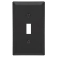 Amerelle Black 1 gang Stamped Steel Toggle Wall Plate 1 pk