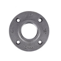 STZ Industries 1-1/2 in. FIP each Black Malleable Iron Floor Flange - Open Box