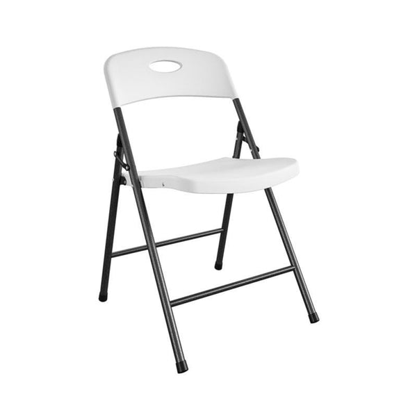 Living Accents White Comfort Folding Chair