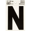 Hy-Ko 3 in. Reflective Black Vinyl Letter N Self-Adhesive 1 pc. (Pack of 10)