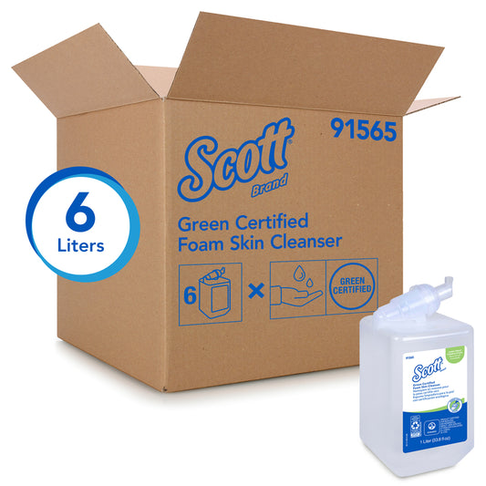 Scott Essential Fragrance Free Scent Foam Hand Soap 1 L (Pack of 6).