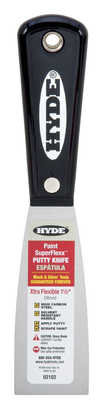 Hyde SuperFlexx 1-1/2 in. W High-Carbon Steel Extra Flexible Putty Knife (Pack of 5)
