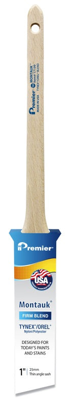 Premier Montauk 1 in. W Firm Thin Angle Sash Paint Brush (Pack of 6)