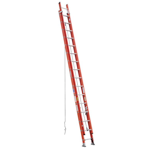 Werner 32 ft. H Fiberglass Extension Ladder Type IA 300 lb. capacity