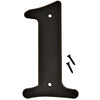 Hy-Ko 6 in. Black Plastic Number 1 Mounting Screws 1 pc. (Pack of 5)