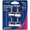 Softtouch White 7/8 in. Nail-On Plastic Chair Glide 4 pk