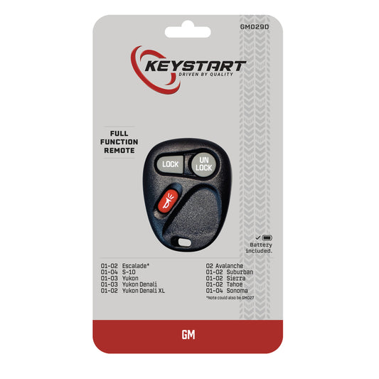 KeyStart Self Programmable Remote Automotive Replacement Key GM029 Double For GM