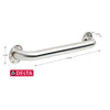 Delta Silver Stainless Steel Heavy-Duty Transitional Grab Bar 18 L x 3 H x 3 W in.