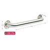 Delta Silver Stainless Steel Heavy-Duty Transitional Grab Bar 18 L x 3 H x 3 W in.