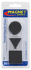 Magnet Source .08 in. L X 1.25 in. W Black Flexible Magnetic Shapes 30 pc