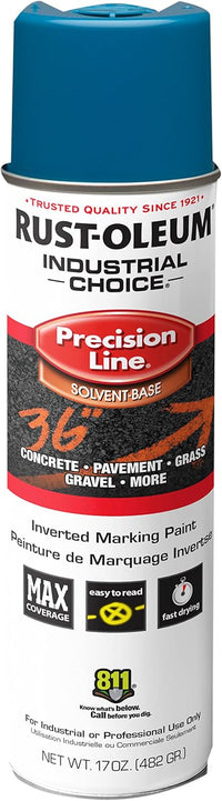 Rustoleum 203022 17 Oz Caution Blue Precision-Line Inverted Marking Paint (Pack of 6)
