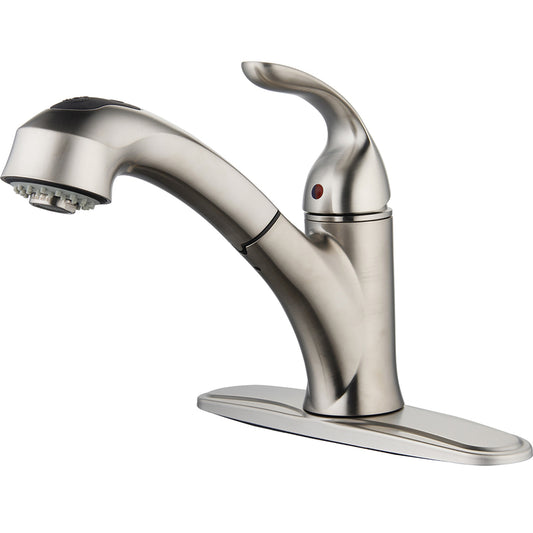 Innova Peridot One Handle Brushed Nickel Pull-Out Kitchen Faucet