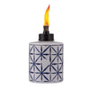 Tiki Blue/White Glass 7 in. Tabletop Torch 1 pc (Pack of 6)