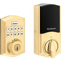 HC620 TRL ZW700 L03 SMT RCALFD BP Traditional Home Connect Deadbolt - Polished Brass