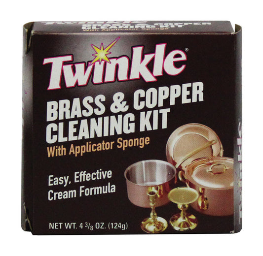 Twinkle Brass & Copper Cleaning Kit with Applicator Sponge, 4.4 oz. (Pack of 12)