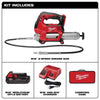 Milwaukee Metal Red 2-Speed Cordless Electric Grease Gun Kit 48 L in. Hose 18V 10,000 PSI