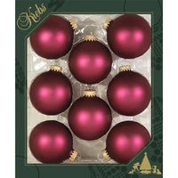 Christmas By Krebs Garnet Velvet Ball Ornament 2-5/8 in. (Pack of 12)