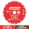 Diablo 5-3/8 in. Dia. x 20 mm Carbide Fast Framing Saw Blade 18 teeth 1 pk