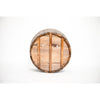 Real Wood Products 16.5 in. H X 26 in. W X 26 in. D Wood Half Whiskey Barrel Planter Brown