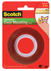 3M Scotch-Mount Double Sided 1 in. W X 60 in. L Mounting Tape Clear