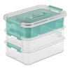Sterilite 2.2 cu ft Blue/Clear Organizer Bin 7.75 in. H X 7.25 in. W X 10.625 in. D Stackable