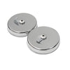 Magnet Source 2-5/8 in. L X 2.63 in. W Silver Magnetic Hooks 35 lb. pull 2 pc - Open Box