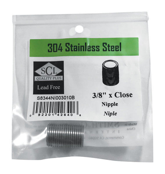 Boquilla cerrada de acero inoxidable MPT de 3/8 pulg. de Smith-Cooper