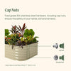 Vego Garden 17 in. H Metal Modular Raised Garden Bed Pearl
