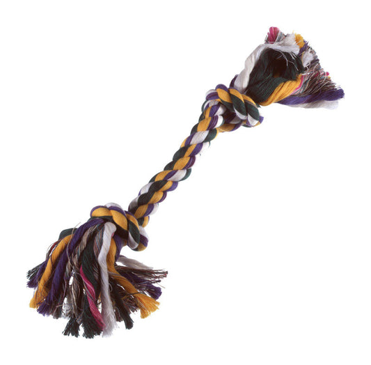 Boss Pet Digger's Multicolored Cotton Rag Bone Rope Dog Tug Toy Small 1 pk