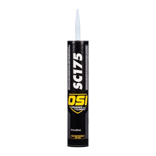 OSI SC175 White Synthetic Rubber Acoustical, Draft, Smoke & Sound Insulating Sealant 28 oz (Pack of 12).